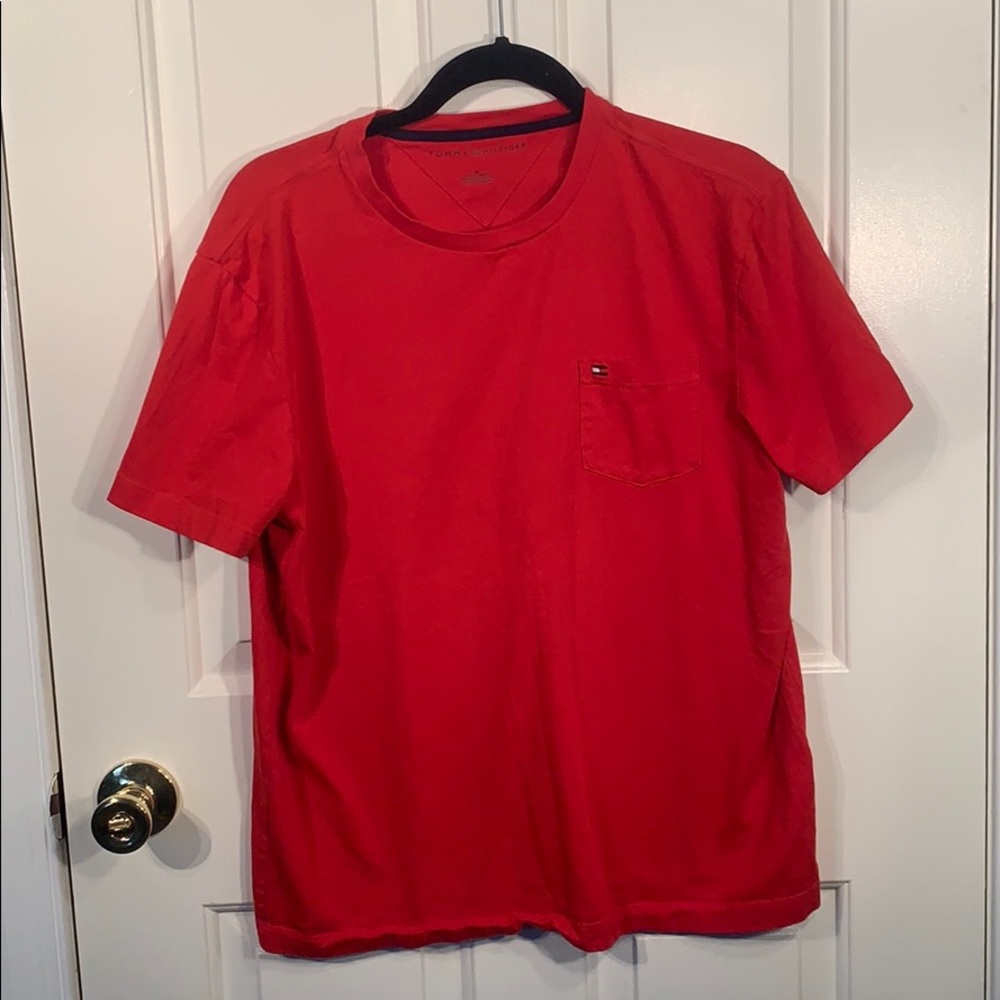 Red Tommy Hilfiger Tee Size medium